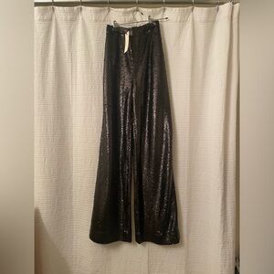 Ted Baker wide leg sequin black pants